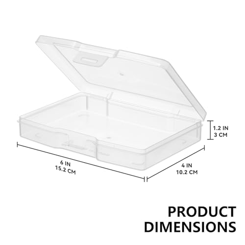 novelinks 6 Pcs 4"x6" Plastic Photo Storage Boxes with Tray (Clear 3Pack) - color: Clear 3 Pack