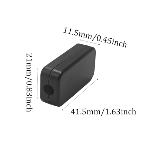 6PCS ABS Plastic Electrical Junction Box with Cover Black Waterproof Project Case for Wire Connection Electronic DIY Enclosure (42x20x12mm) - size: 42x20x12mm