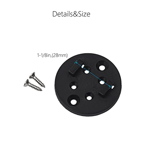 Rollerhouse Adapter Plate, Black, 1 Count, Wall Mount, Plastic Frame, Compatible with Skyline Brackets - style: 2 Ribs