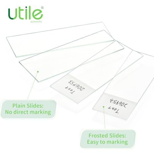 Utile 100pcs Microscope Plain Slides Kit for School,Lab,Hospital - size: Plain