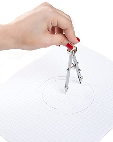 Drafting Compass for Geometry Set - Drawing Compass Geometry Set for Drafting, Math and Making Circles with Large Extension Beam for School, Drafting, Engineering and Architecture