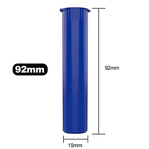 92mm CR Plastic Packaging Pop Top Tubes - Child Resistant Travel Holder Vial Containers - 700 qty (Blue) - color: Blue