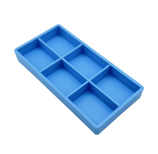 AmeiCan Goods 2/Pcs Dental Autoclavable Cabiet Tay #20 Plastic 6 Compartment Organizer Tray to Organize disc, Wheels, Stones and ect. 8"L x 4"W x 1"H (Blue) - color: Blue