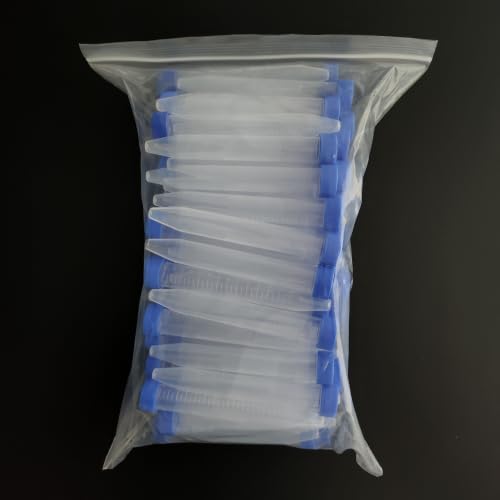 15mL Conical Centrifuge Tubes, Blue Screw Caps, Molded Graduation, 100 PCS