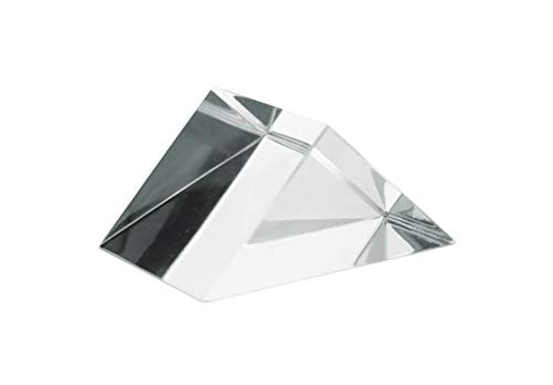 EISCO Right Angled Prism, 1" (25mm) Length, 1.4" (35mm) Hypotenuse - Triangular, 90x45x45 Degree Angles - Polished Acrylic - Excellent for Physics, Light Refraction & Wavelength Experiments