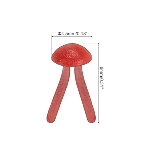 PATIKIL Brads for Paper Crafts, 150 Pcs Red Metal Paper Fasteners Round Head Mini Brads Split Pins Paper Crafting Supplies for DIY Craft Project Scraping Book, 8 mm - color: Red, size: 8mm