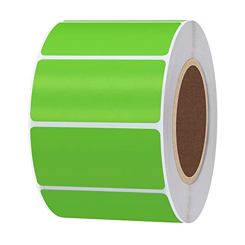 Thermal Label 2x1 Sticker Direct Thermal Labels Self-Adhesive Thermal Paper Roll 1000 pcs, Green - color: Green