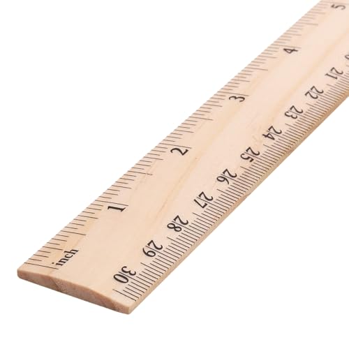 Ruler 12 Inch Wooden Rulers 12 Packs for School,Home and Office(30 cm)