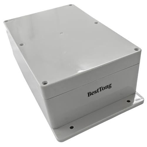 ABS Plastic Junction Box Dust-Proof Waterproof IP65 Indoor Outdoor Electrical Enclosure Box Universal Project Enclosure with Fixed Ear Grey 230mmx150mmx85mm 9 x 5.9 x 3.3 Inches
