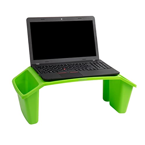 Mind Reader Kids Lap Desk, Portable Activity Tray with Side Storage, Stackable Plastic Desk for Drawing, Snacks, Study, Set of 2, Green - color: Green