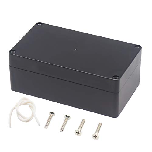 Junction Box, Zulkit Project Box IP65 Waterproof Outdoor Box ABS Plastic Electrical Boxes Electronic Enclosure Black 6.22 x 3.54 x 2.36 inch (158 x 90 x 60 mm)(Pack of 2) - size: 6.22'' x 3.54'' x 2.36''(Pack of 2)