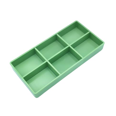 AmeiCan Goods 2/Pcs Dental Autoclavable Cabiet Tay #20 Plastic 6 Compartment Organizer Tray to Organize disc, Wheels, Stones and ect. 8"L x 4"W x 1"H (Green) - color: Green