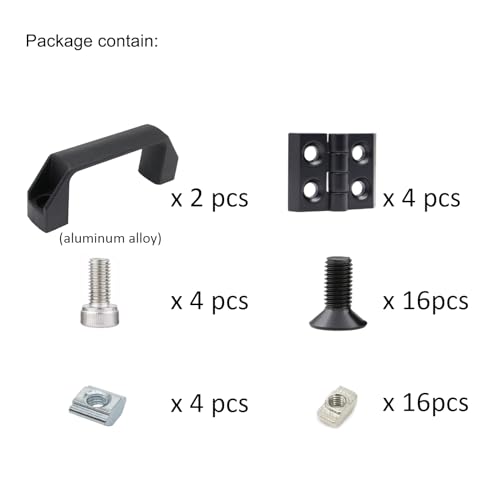 4 Sets 2020 Aluminum Extrusion Accessories Hardware Hinge Connector - style: HYLS