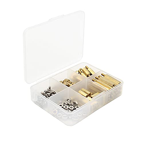 100Pcs M2.5 Hex Brass Spacer/Standoffs Screws Nuts for Raspberry Pi