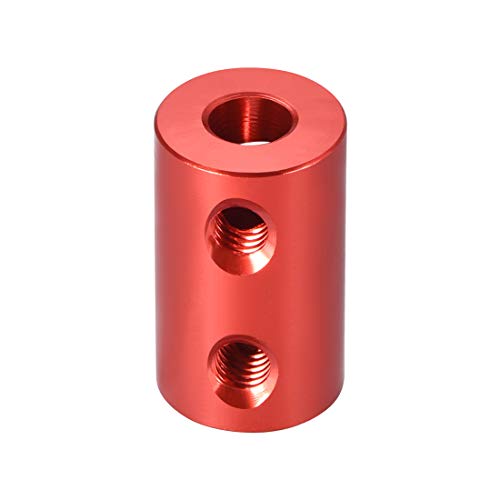 uxcell 5mm to 6mm Bore Rigid Coupling Set Screw L20XD12 Aluminum Alloy,Shaft Coupler Connector,Motor Accessories,Red - size: 5mm to 6mm