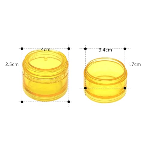 HaiSea 7-Compartment Stackable Pill Organizer, Round Daily Travel Pill Case - color: Yellow