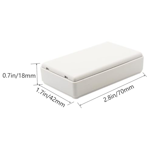 Zulkit 8Pcs Project Boxes ABS Plastic Electrical Project Power Case Small Junction Box White 2.76 x 1.65 x 0.71 inch (70 x 42 x 18 mm) - color: 8 PCS, size: 2.76" x 1.65" x 0.71"