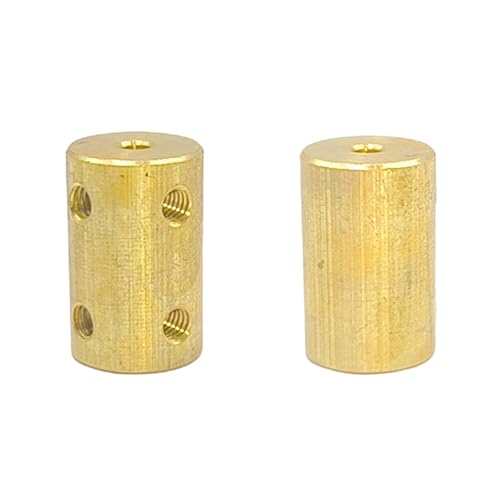 5Pcs 3.17mm to 3.17mm Brass Rigid Motor Shaft Coupling Coupler Transmission Connector Sleeve Adapter for RC Boat Car Airplane 3D Printers - size: 3.17mm to 3.17mm