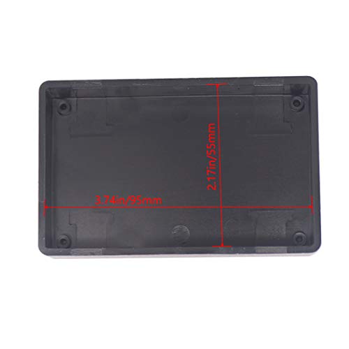 Zulkit 12Pcs Project Boxes ABS Plastic Electrical Project Case Power Junction Box Black 3.94 x 2.36 x 0.98 inch (100 x 60 x 25mm) - color: 12 PCS, size: 3.94" x 2.36" x 0.98"