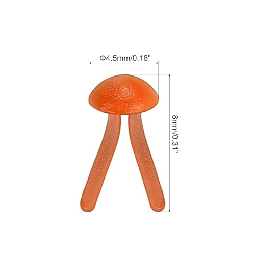 PATIKIL Brads for Paper Crafts, 150 Pcs Orange Metal Paper Fasteners Round Head Mini Brads Split Pins Paper Crafting Supplies for DIY Craft Project Scraping Book, 8 mm - color: Orange, size: 8mm