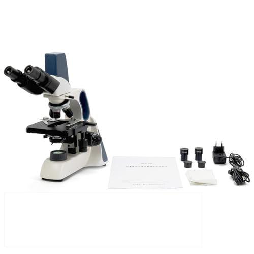 SWIFT SW300 Binocular Compound Microscope,Built-in 3.0MP Camera,40X-1600X - style: D) w/ Built-in 3MP Digital Camera