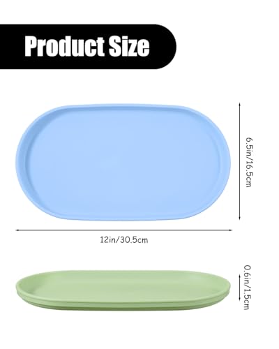 Oval Plastic Art Trays 5 Pack Stackable Activity & Craft Organizer Tray, Painting Tray Bead Organizer Jewelry Tray Serving Tray for DIY Projects 12x6.5x0.6 Inches (12 x 6.5 x 0.63 Inches) - size: 12 x 6.5 x 0.63 Inches