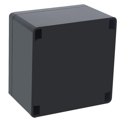 Project Box IP65 Waterproof Junction Box ABS Plastic Black Electrical Boxes DIY Electronic Project Case Power Enclosure 4.72x4.72x2.95 inch (120x120x75mm) - color: Black, size: 4.72"x4.72"x2.95"