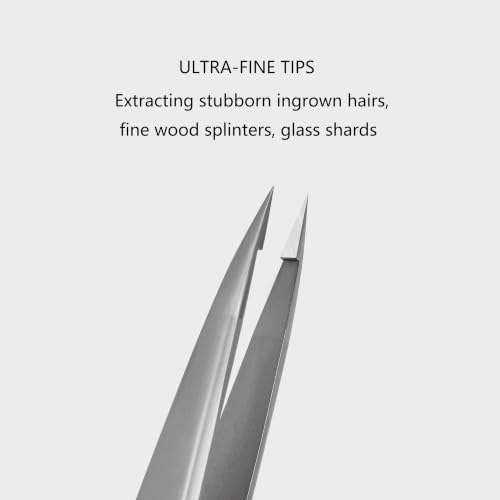 Pointed Tweezers for Women Facial Hair, Ingrown, Splinters, Glass Removal