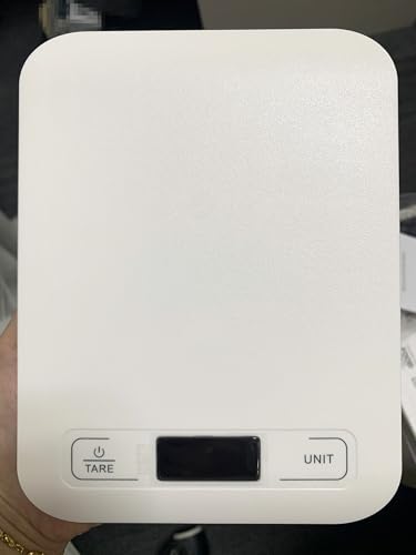 Digital Shipping Scale,Stainless Steel Panel, Accurate Portable Postal Scale for Packages, Small Business,Kitchen, Food, Handmade, Liquids, and Boutique (White Battery(5kg/1g)) - color: White Battery(5kg/1g)