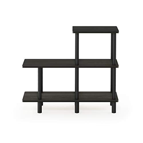 Furinno Turn-N-Tube 3-Tier Cube Ladder Shelf, Espresso/Black - color: Espresso/Black, style: 3-Tiers, Cube Ladder