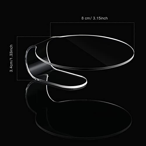 2 Pieces Makeup Mixing Palette Makeup Mixing Tray Acrylic Foundation Palette Clear Eyeshadow Hand Cosmetic Foundation Dish Handheld for Blending