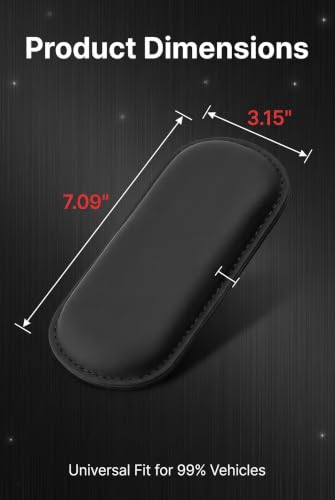 2 PCS Car Armrest Pads, PU Leather Knee and Elbow Cushion, Black