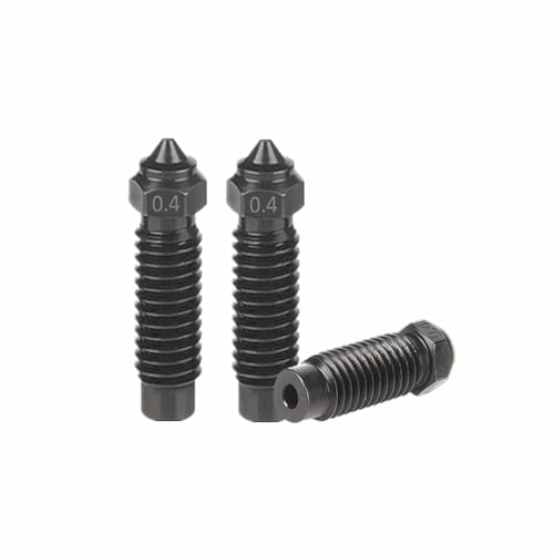 3 Pcs Hardened Steel Nozzles for Neptune 4 Plus/Max hotend Extruder,High Temperature Wear Resistance nozzles for Neptune 4 Plus/Max 3D Printer Accessories (0.4mm) - size: 0.4mm