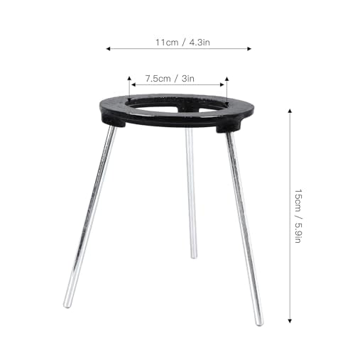 BORDSTRACT Cast Iron Bunsen Burner Tripod Stand - Ideal Lab Support for Chemistry Experiments