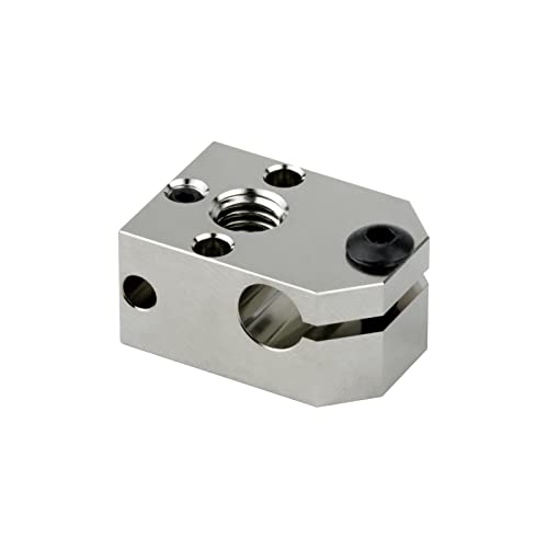 3D Printer 500℃ High Temperature Plated Copper Heater Block Compatible with Phaetus Dragon Hotend Standard High Flow Extruder Accessoris (Plated Copper Heater Block) - style: Plated copper heater block