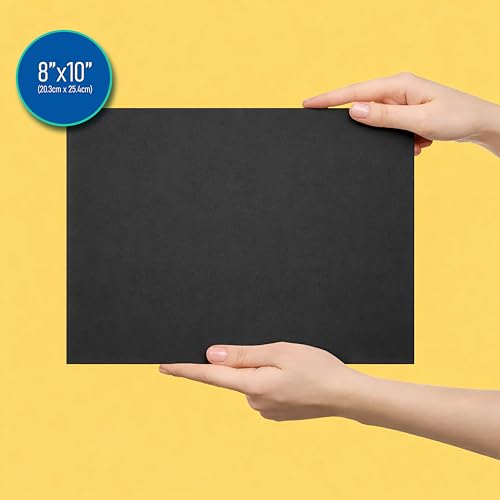 Flipside Products Total Black Foam Board 8” x 10” - Premium Double-Sided with Black Core, 3/16" Thick - Photography Mounting, Art Projects, Presentations, Display & Signage – Pack of 10 - color: Total Black, size: 8" x 10"