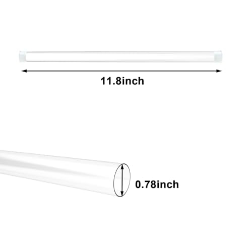 Clear Storage Tubes 10 Pcs Plastic Tubes with Caps 0.78 x 11.8 inch for 8-10 inch Incense Sticks Storage