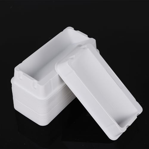 stonylab Reagent Reservoir, 50 ml Polystyrene (PS) Plastic Sample Reservoirs with Graduated Markings, 20 pcs, Laboratory Pipettor Accessories, Disposable Liquid Handling Boat - size: 50 ml