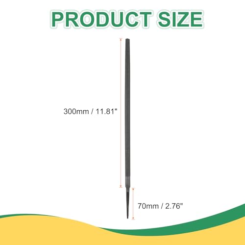 HARFINGTON 12" Round Medium Cut File Double Cut Teeth Medium Metal File High Carbon Steel T12 without Handle for Metal Wood Finishing Roughing, Grey - size: 12", style: Medium Cut