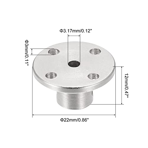 MECCANIXITY 4pcs 3.17mm Flange Coupling Connector, Shaft Axis Fittings for DIY RC Model Motors, with 8pcs Fastening Screw 2pcs M1.5 Hex Wrench - size: 3.17mm