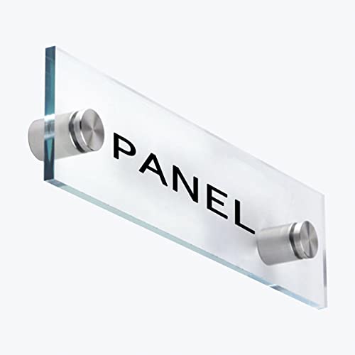 Lantee 20 Pcs Sign Standoffs, 1/2 x 2 Inch (12x50mm) Stainless Steel Standoff Screws, 45mm Extra Long Barrel Wall Mount Hardware for Acrylic & Glass Signs, Brushed Finish Slim Bulk Pack - color: Silver, size: 1/2" x 2" / 12 x 50mm