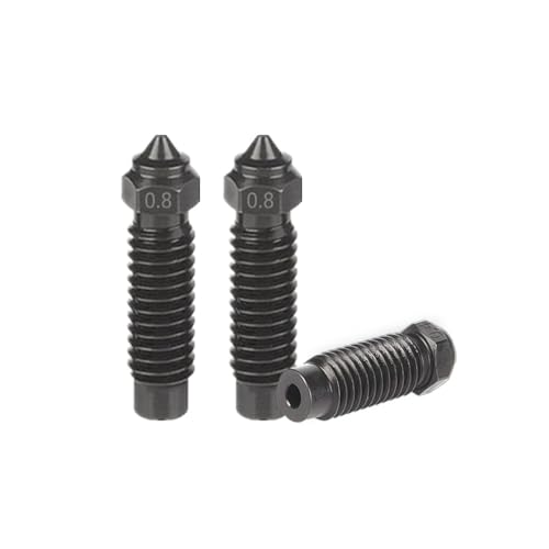 3 Pcs Hardened Steel Nozzles for Neptune 4 Plus/Max hotend Extruder,High Temperature Wear Resistance nozzles for Neptune 4 Plus/Max 3D Printer Accessories (0.8mm) - size: 0.8mm