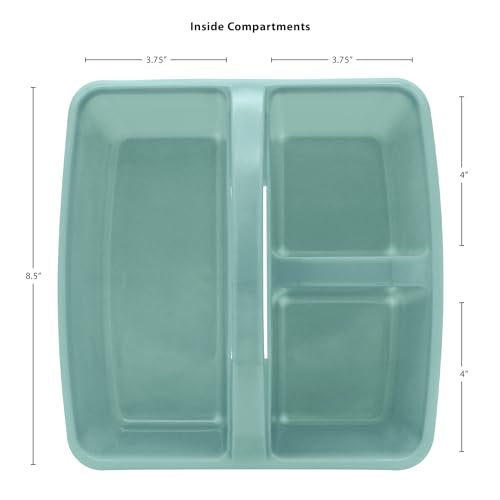 Teacher Created Resources Calming Blue Portable Plastic Storage Caddy 6-Pack for Classrooms, Kids Room, and Office Organization, 3 Compartments