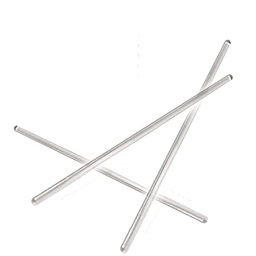 5Pcs Glass Stirring Rods 13.8", 12", 10", 8", 6" Long, 0.25" Diameter with Both Ends Round for Science, Lab, Kitchen, Science Education