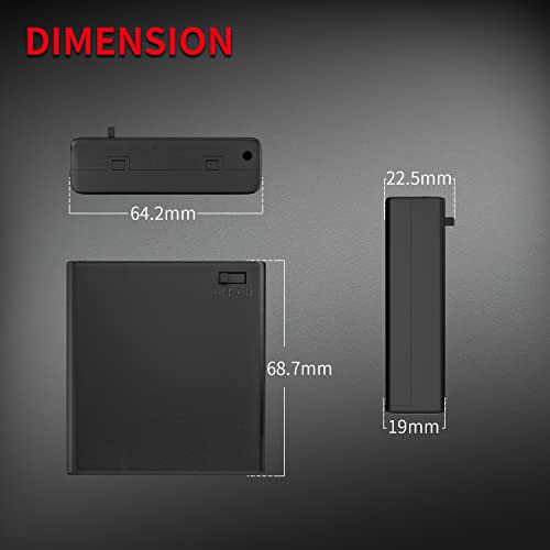 DAIERTEK 4 AA Battery Holder with Switch 6V Battery Case Holder with Cover 4 Slots 1.5V AA Battery Storage Box with Wires Battery Connector -3pcs - color: 4AA