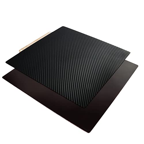IdeaFormer 350x350mm Double Sided Printing Smooth Carbon Fiber PET + Coated Textured PEI Flexible Build Surface Sheet Heatbed for FYSETC Voron2.4 Size 3D Printer (with Magnetic Base) - color: PET+PEI With Magnetic Plate, size: 350x350mm