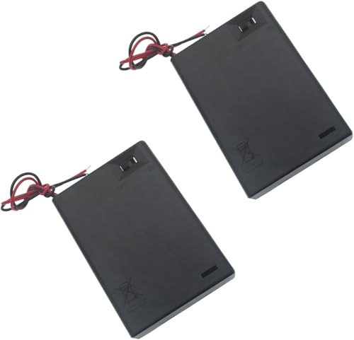 6 PCS 3 Slots Battery Holder Bundle with Switch and Leads Plastic AA Battery Case 3 X 1.5 V AA Battery Storage Box with Cap - size: 3 Slots