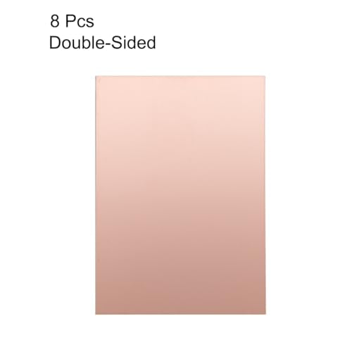 uxcell 8pcs 70x50mm Double Sided Copper Clad Laminate PCB Circuit Board FR4 2mm Thickness DIY Prototyping PCB Board - size: 70x50mmx2mm
