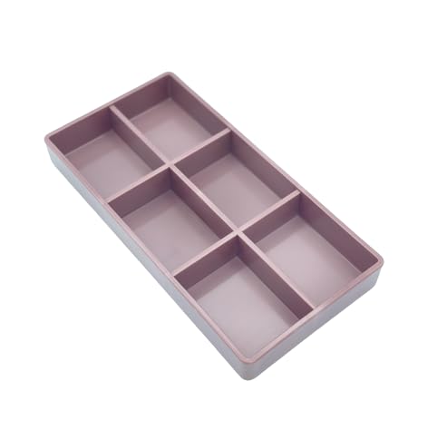AmeiCan Goods 2/Pcs Dental Autoclavable Cabiet Tay #20 Plastic 6 Compartment Organizer Tray to Organize disc, Wheels, Stones and ect. 8"L x 4"W x 1"H (Mauve) - color: Mauve