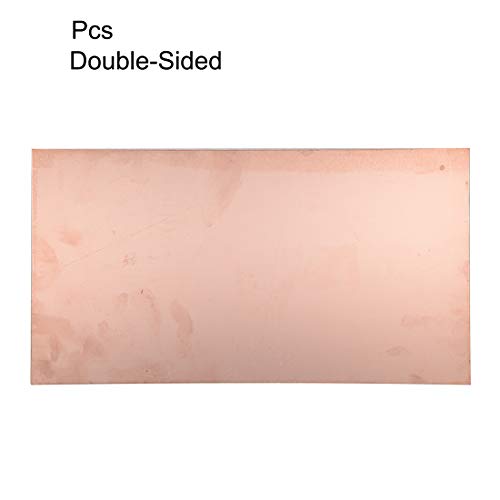uxcell Double-Sided Copper Clad Laminate PCB Circuit Board, FR4 250x130mm 9.84x5.12 inch, 1.5mm Thickness DIY Prototyping PCB Board, Name Board - size: 250mmx130mmx1.5mm